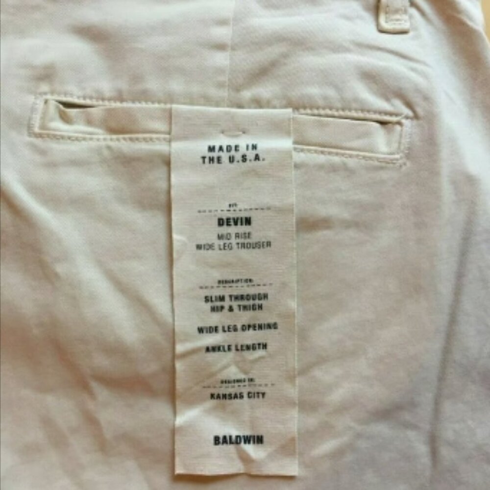 BALDWIN Kansas City Devin Mid Rise Cropped Khaki Trouser Pants Women's Size 32 - Picture 6 of 9